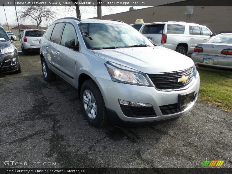 Silver Ice Metallic / Dark Titanium/Light Titanium 2016 Chevrolet Traverse LS AWD