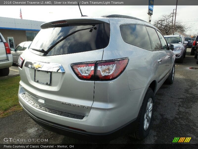 Silver Ice Metallic / Dark Titanium/Light Titanium 2016 Chevrolet Traverse LS AWD