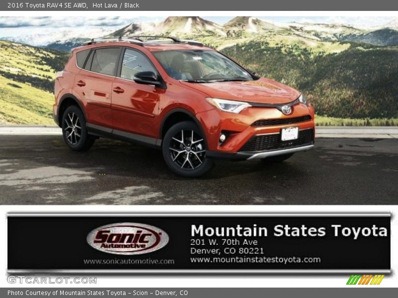 Hot Lava / Black 2016 Toyota RAV4 SE AWD
