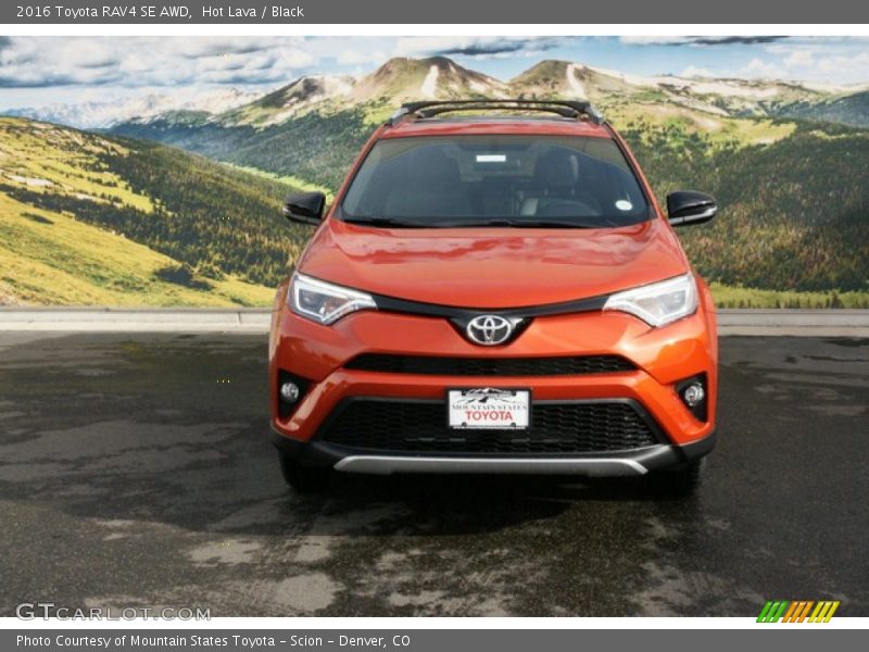 Hot Lava / Black 2016 Toyota RAV4 SE AWD