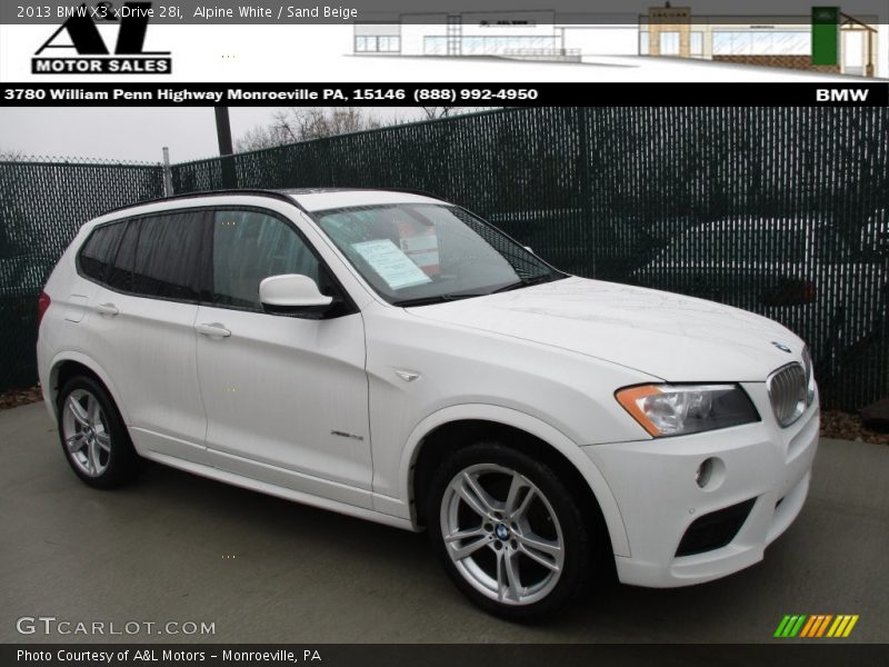 Alpine White / Sand Beige 2013 BMW X3 xDrive 28i