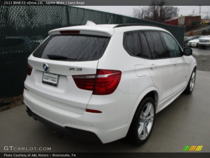 Alpine White / Sand Beige 2013 BMW X3 xDrive 28i