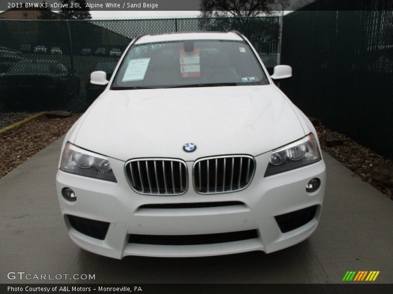 Alpine White / Sand Beige 2013 BMW X3 xDrive 28i
