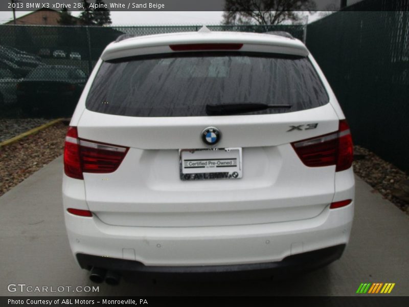 Alpine White / Sand Beige 2013 BMW X3 xDrive 28i
