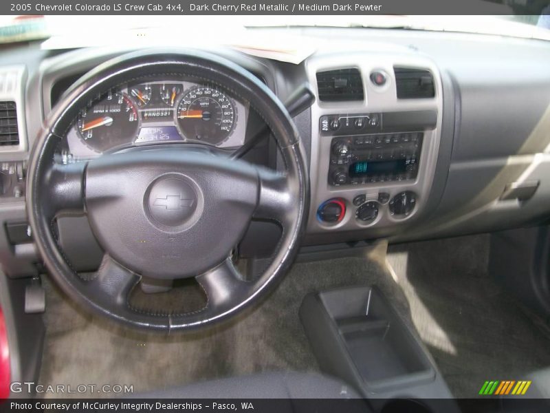 Dark Cherry Red Metallic / Medium Dark Pewter 2005 Chevrolet Colorado LS Crew Cab 4x4