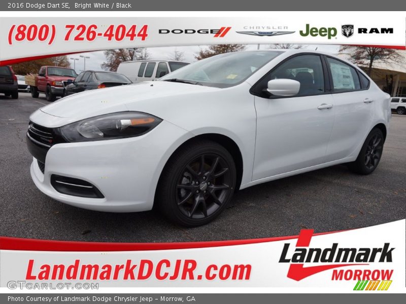 Bright White / Black 2016 Dodge Dart SE