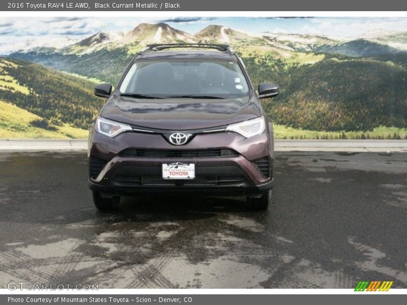Black Currant Metallic / Black 2016 Toyota RAV4 LE AWD