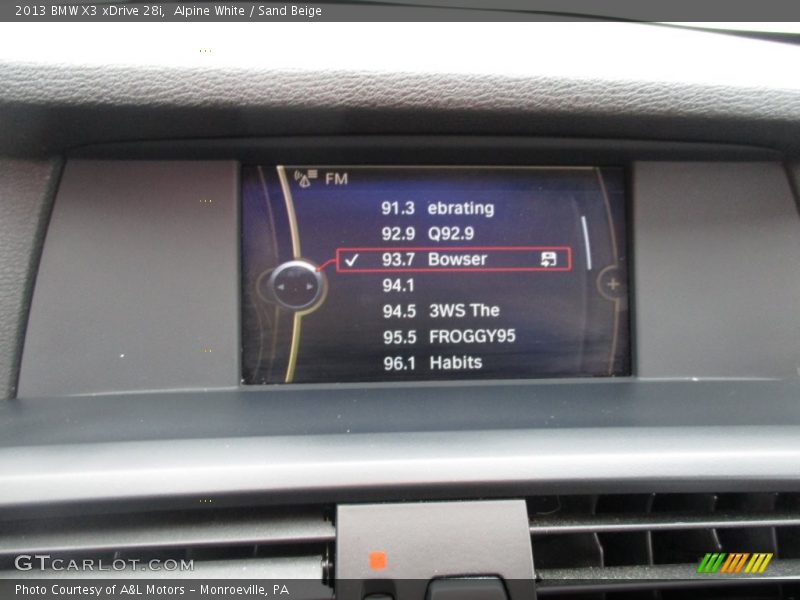 Alpine White / Sand Beige 2013 BMW X3 xDrive 28i