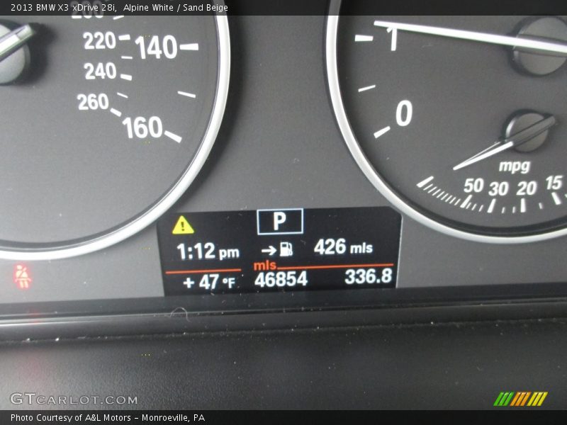 Alpine White / Sand Beige 2013 BMW X3 xDrive 28i