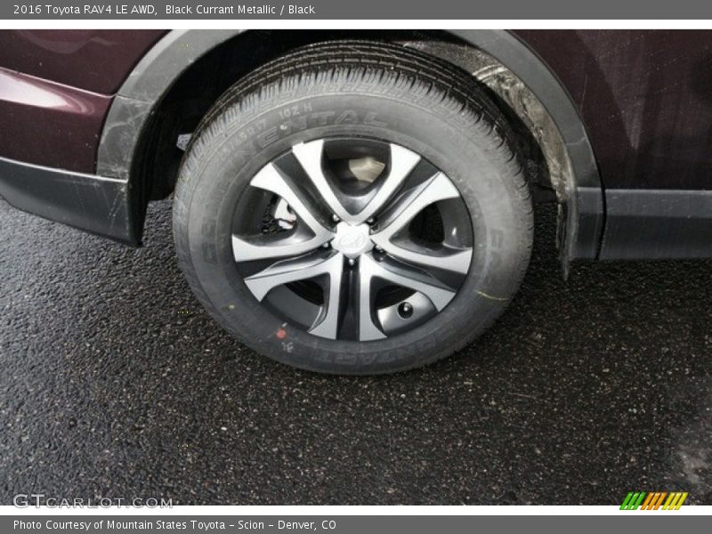 Black Currant Metallic / Black 2016 Toyota RAV4 LE AWD