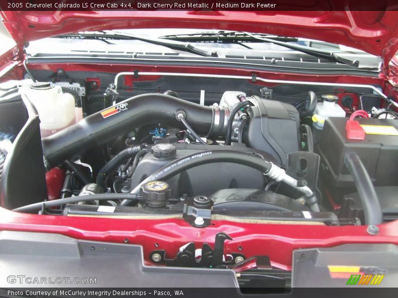 Dark Cherry Red Metallic / Medium Dark Pewter 2005 Chevrolet Colorado LS Crew Cab 4x4