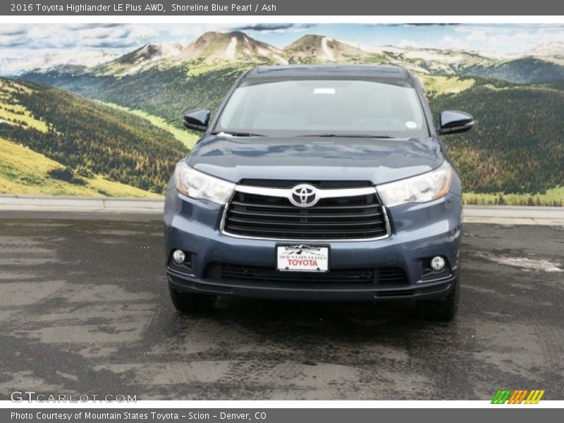 Shoreline Blue Pearl / Ash 2016 Toyota Highlander LE Plus AWD
