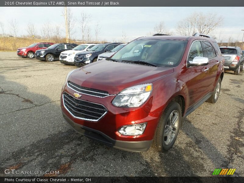 Siren Red Tintcoat / Jet Black 2016 Chevrolet Equinox LTZ AWD