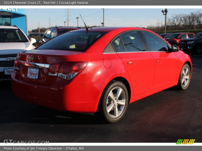 Red Hot / Cocoa/Light Neutral 2014 Chevrolet Cruze LT