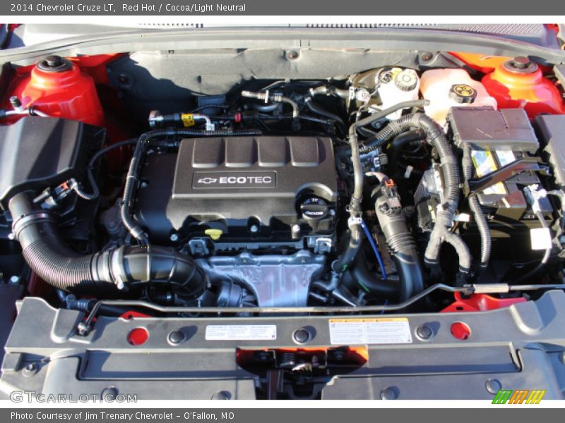 Red Hot / Cocoa/Light Neutral 2014 Chevrolet Cruze LT