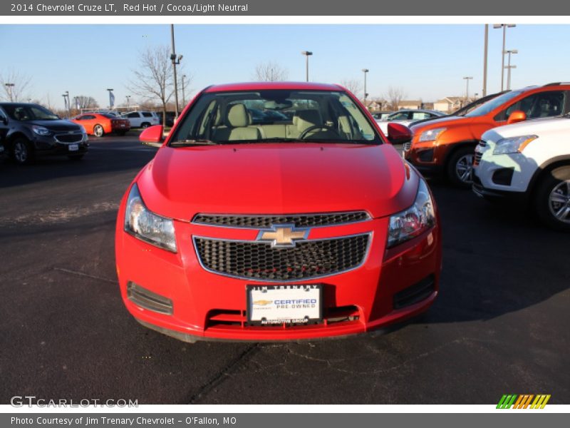 Red Hot / Cocoa/Light Neutral 2014 Chevrolet Cruze LT