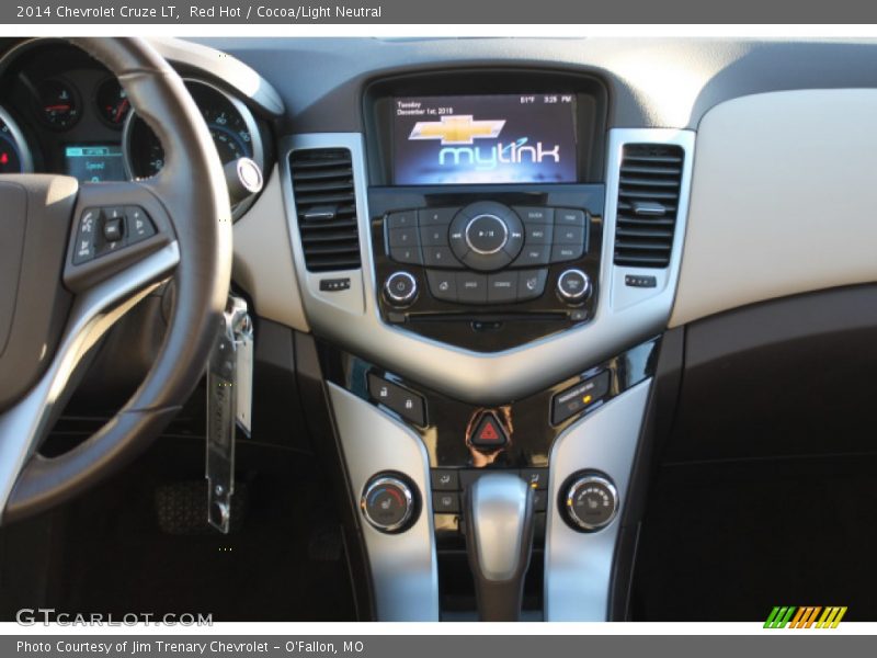 Red Hot / Cocoa/Light Neutral 2014 Chevrolet Cruze LT