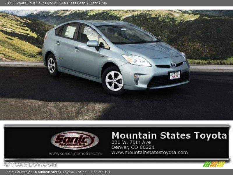 Sea Glass Pearl / Dark Gray 2015 Toyota Prius Four Hybrid