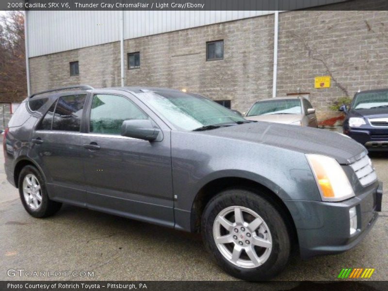 Thunder Gray ChromaFlair / Light Gray/Ebony 2008 Cadillac SRX V6