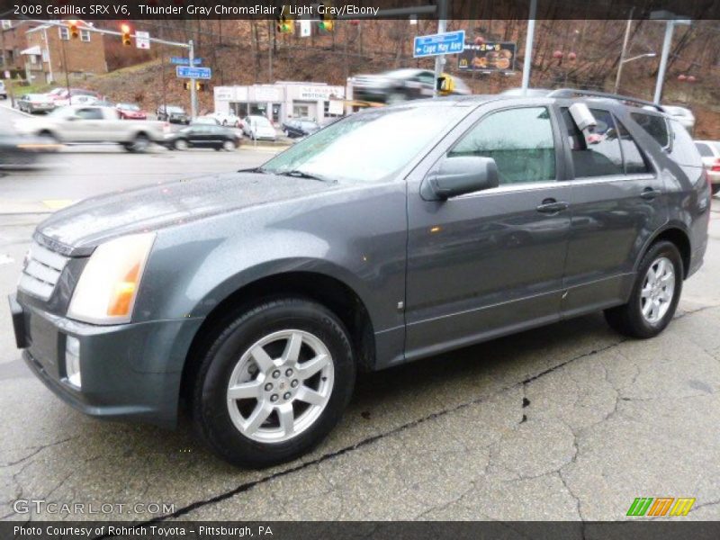 Thunder Gray ChromaFlair / Light Gray/Ebony 2008 Cadillac SRX V6