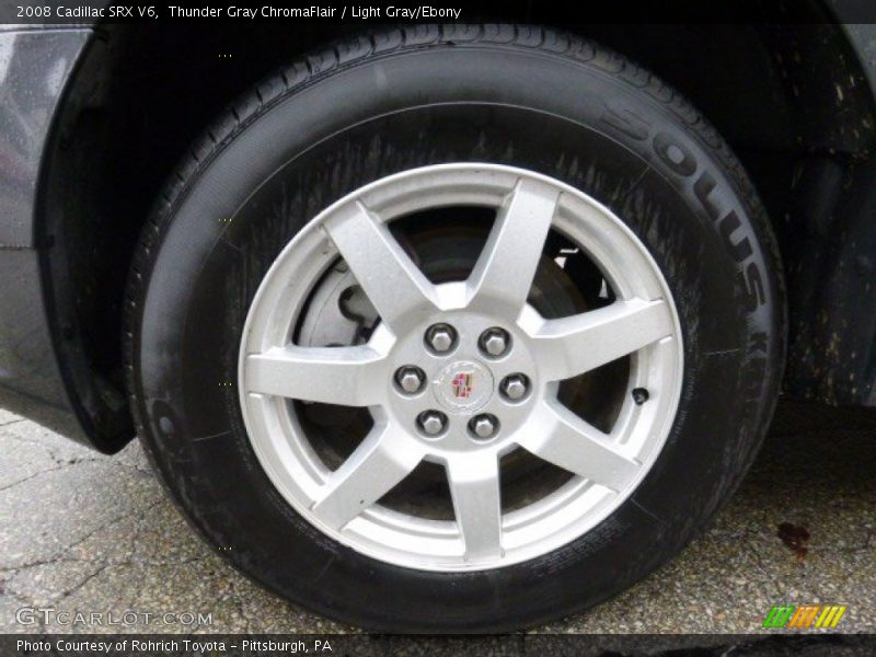 Thunder Gray ChromaFlair / Light Gray/Ebony 2008 Cadillac SRX V6