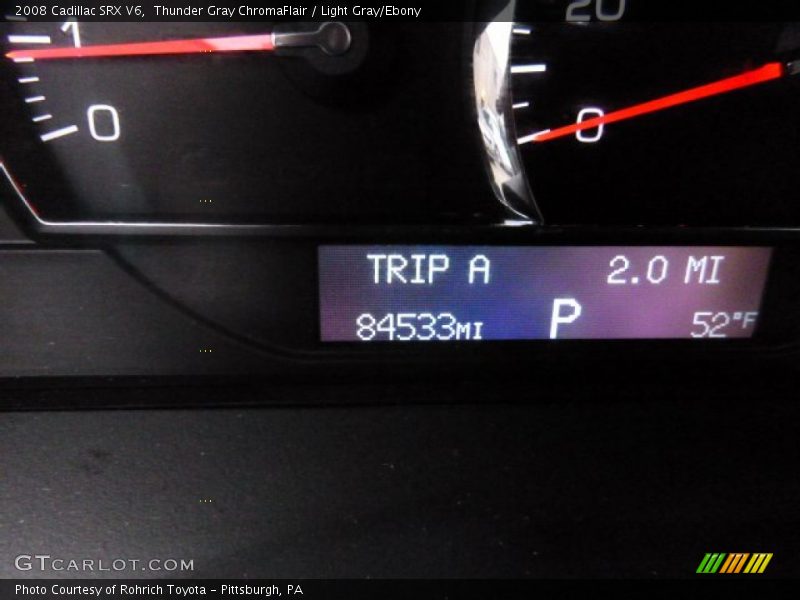 Thunder Gray ChromaFlair / Light Gray/Ebony 2008 Cadillac SRX V6