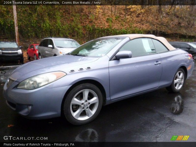 Cosmic Blue Metallic / Ivory 2004 Toyota Solara SLE V6 Convertible