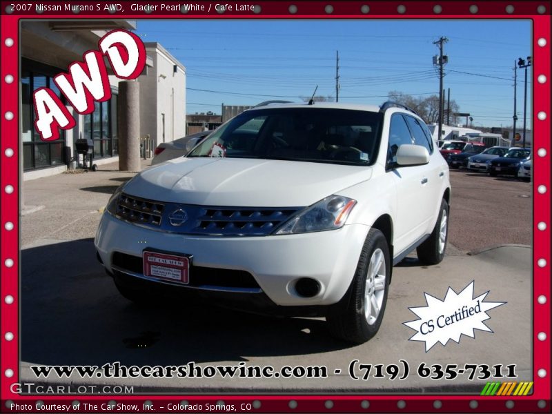 Glacier Pearl White / Cafe Latte 2007 Nissan Murano S AWD