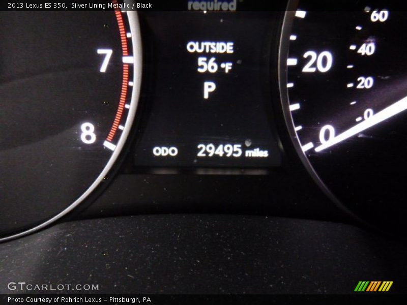 Silver Lining Metallic / Black 2013 Lexus ES 350