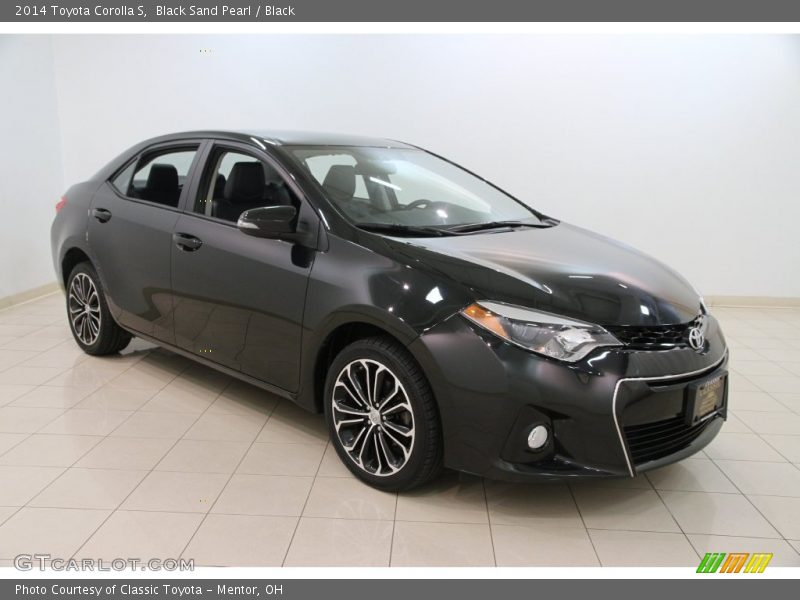 Black Sand Pearl / Black 2014 Toyota Corolla S