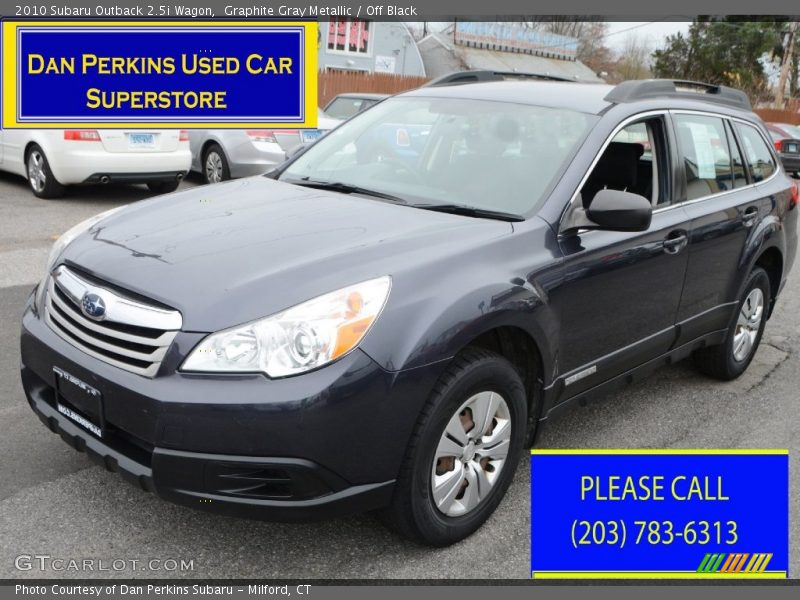 Graphite Gray Metallic / Off Black 2010 Subaru Outback 2.5i Wagon