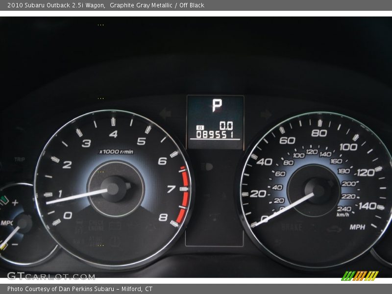 Graphite Gray Metallic / Off Black 2010 Subaru Outback 2.5i Wagon