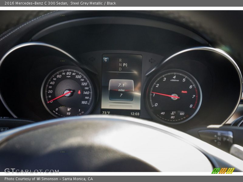 Steel Grey Metallic / Black 2016 Mercedes-Benz C 300 Sedan