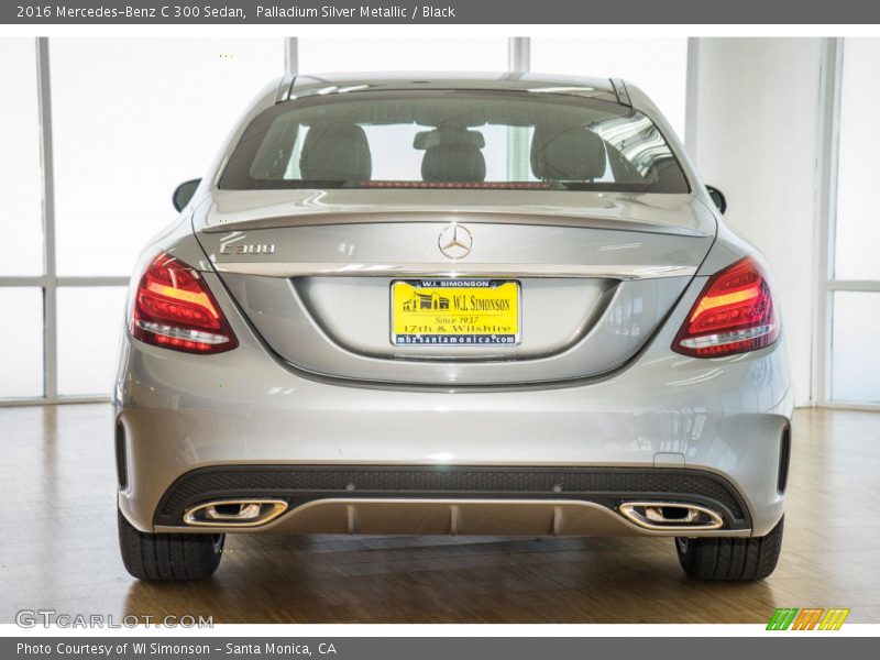 Palladium Silver Metallic / Black 2016 Mercedes-Benz C 300 Sedan