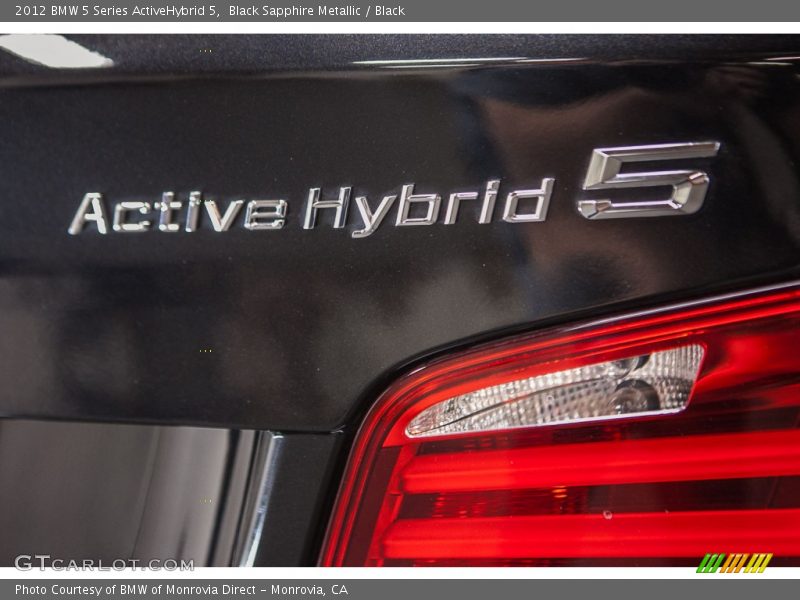 Black Sapphire Metallic / Black 2012 BMW 5 Series ActiveHybrid 5
