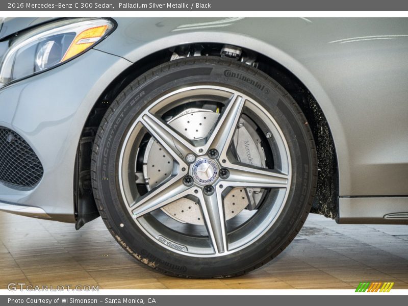 Palladium Silver Metallic / Black 2016 Mercedes-Benz C 300 Sedan