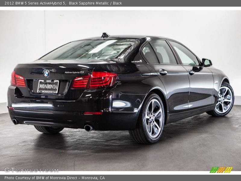 Black Sapphire Metallic / Black 2012 BMW 5 Series ActiveHybrid 5