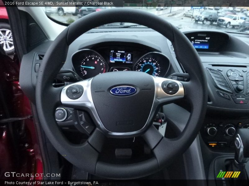 Sunset Metallic / Charcoal Black 2016 Ford Escape SE 4WD