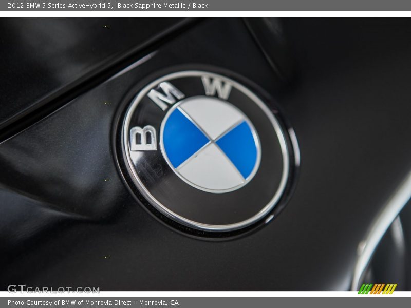 Black Sapphire Metallic / Black 2012 BMW 5 Series ActiveHybrid 5