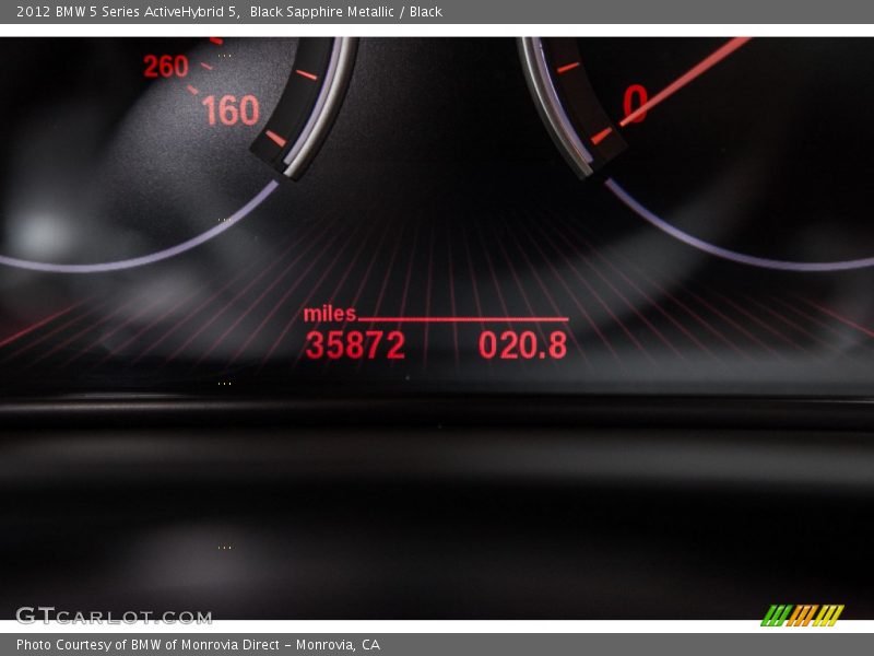 Black Sapphire Metallic / Black 2012 BMW 5 Series ActiveHybrid 5