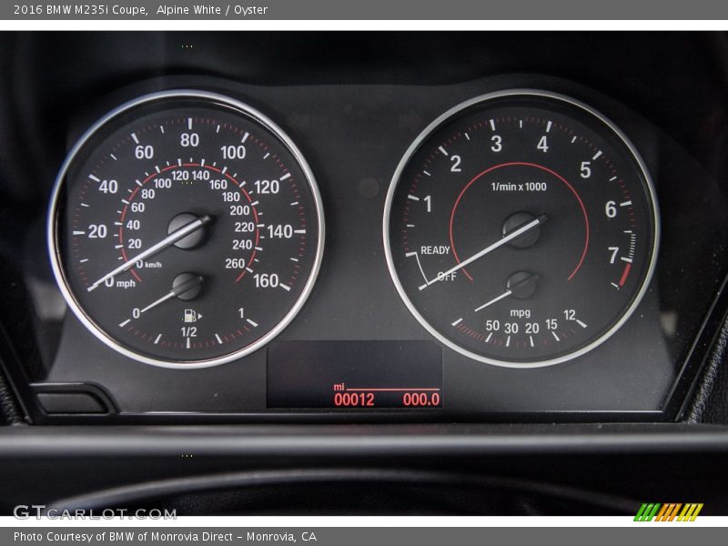  2016 M235i Coupe Coupe Gauges