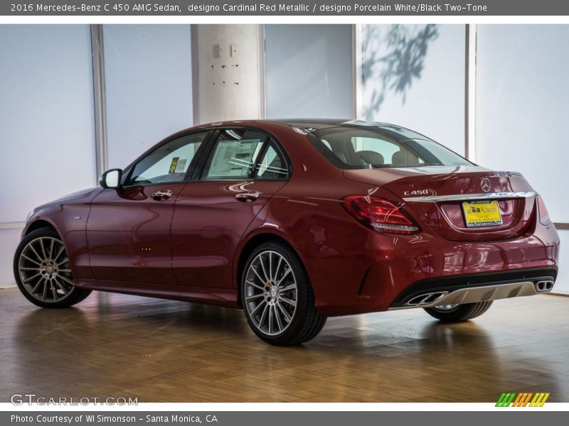 designo Cardinal Red Metallic / designo Porcelain White/Black Two-Tone 2016 Mercedes-Benz C 450 AMG Sedan