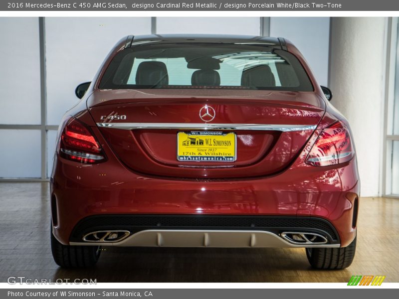 designo Cardinal Red Metallic / designo Porcelain White/Black Two-Tone 2016 Mercedes-Benz C 450 AMG Sedan