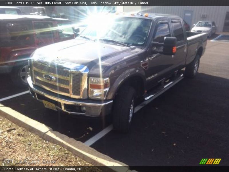 Dark Shadow Grey Metallic / Camel 2008 Ford F350 Super Duty Lariat Crew Cab 4x4