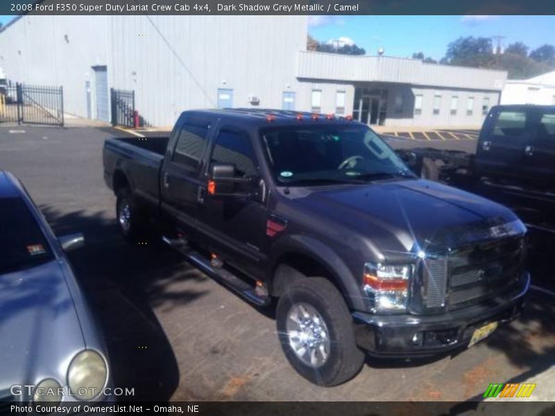 Dark Shadow Grey Metallic / Camel 2008 Ford F350 Super Duty Lariat Crew Cab 4x4