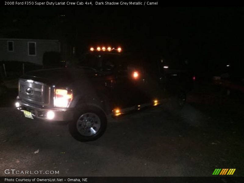 Dark Shadow Grey Metallic / Camel 2008 Ford F350 Super Duty Lariat Crew Cab 4x4