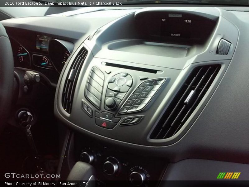 Deep Impact Blue Metallic / Charcoal Black 2016 Ford Escape S