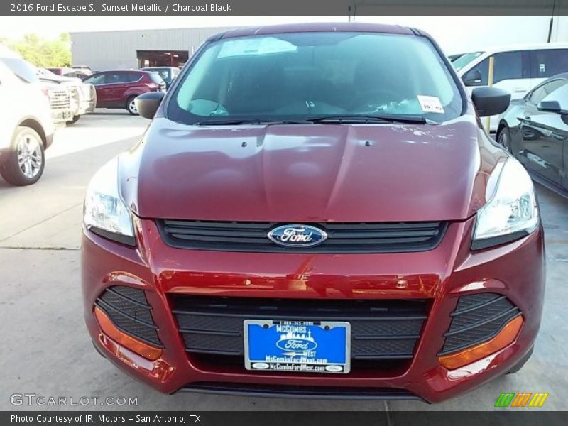 Sunset Metallic / Charcoal Black 2016 Ford Escape S