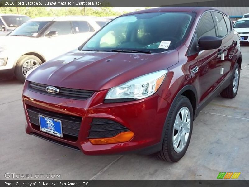 Sunset Metallic / Charcoal Black 2016 Ford Escape S