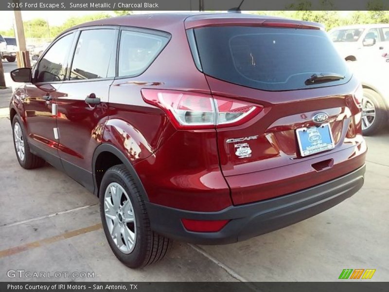 Sunset Metallic / Charcoal Black 2016 Ford Escape S
